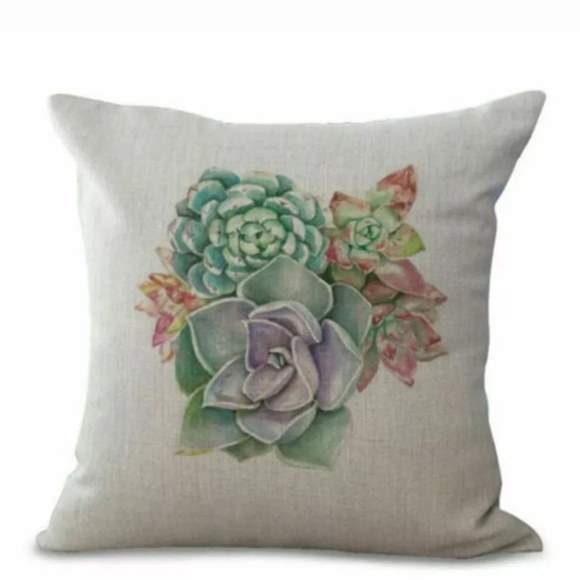 Unbranded for Danalour boutique Other - Accent Pillow Case Succulent 18" Cover Decor